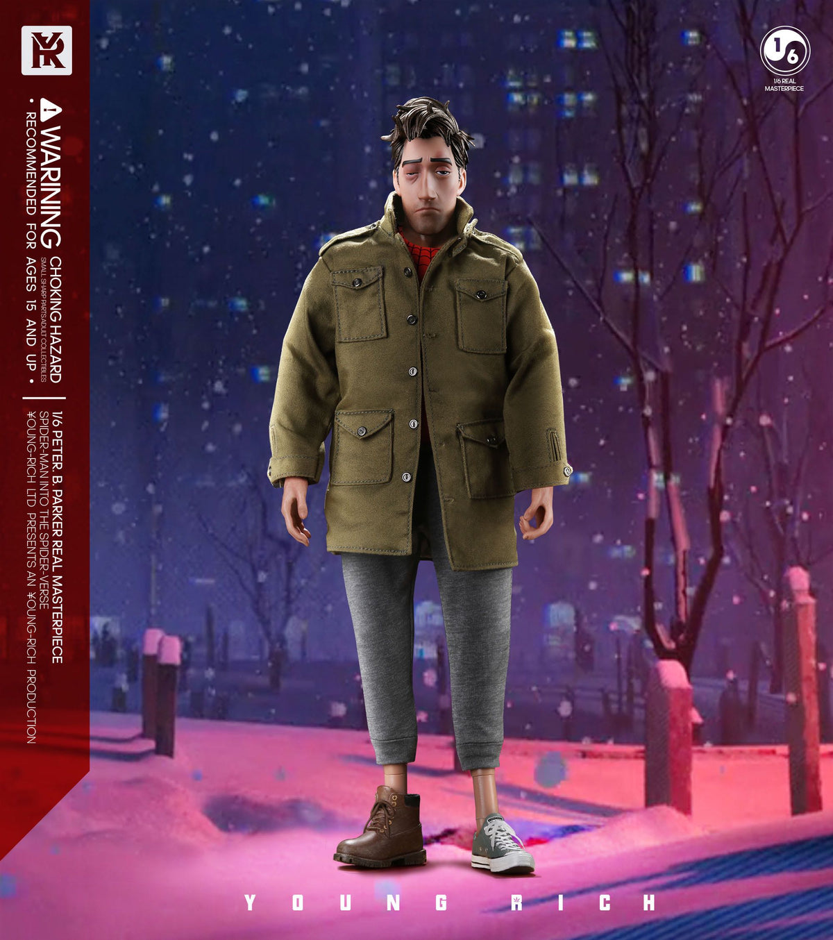 Young Rich 1/6 Peter B Parker Casual Wear (Spider-man: Into the Spider-Verse) Sixth Scale Action Figure