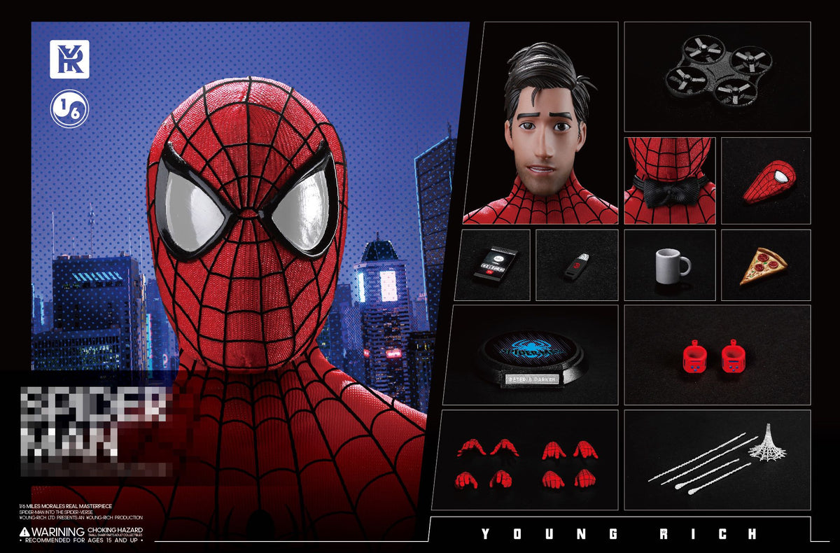 Young Rich 1/6 Peter B Parker (Spider-man: Into the Spider-Verse) Sixth Scale Action Figure