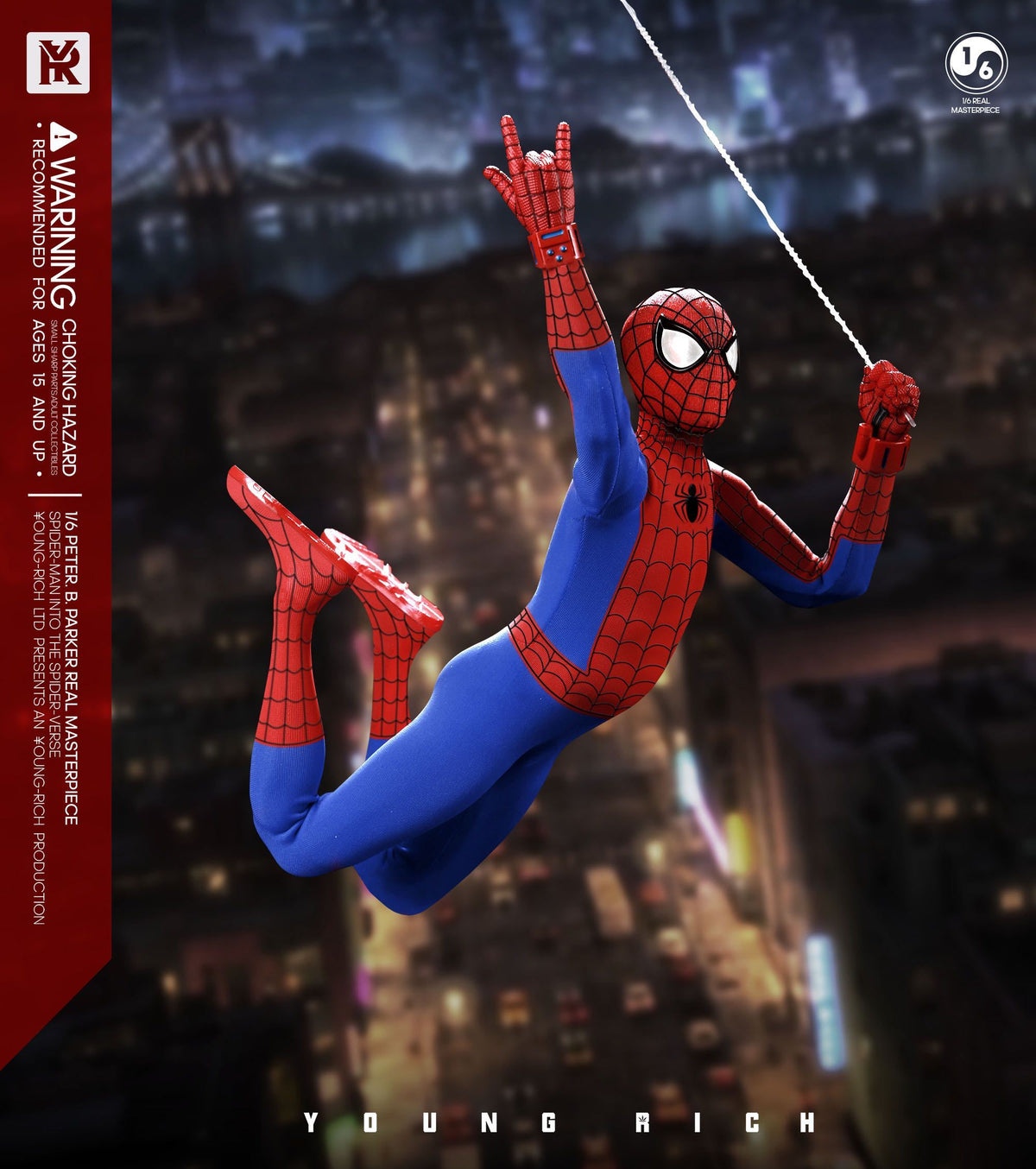 Young Rich 1/6 Peter B Parker (Spider-man: Into the Spider-Verse) Sixth Scale Action Figure