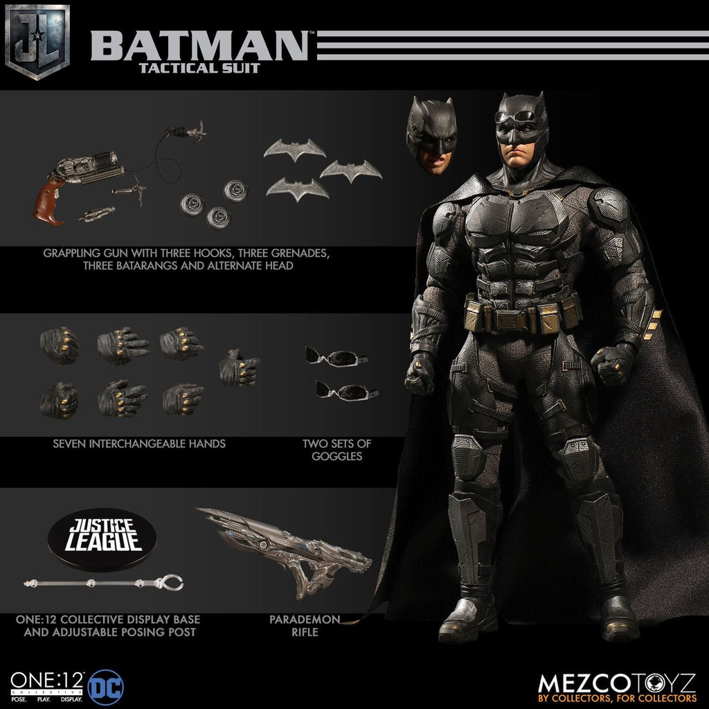 Mezco Toyz ONE:12 Collective: DC Comics Justice League Batman Tactical Suite Action Figure